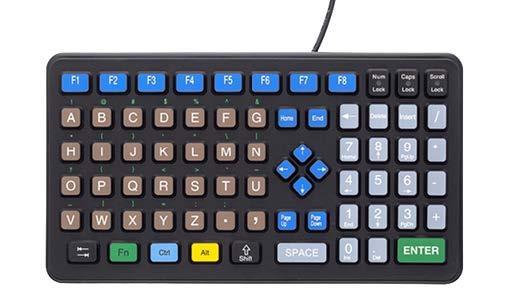 iKey® Klávesnice s malými rozměry a nadměrně velkými klávesami